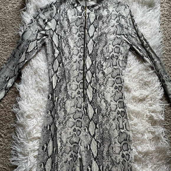 Snakeskin Curve Hugging Bodysuit - Picture 2 of 4